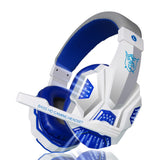 Gaming Headset Big Glowing Headband Headphone with Microphone LED Light Over-Ear Cuffie Stereo Wired Auriculares for Computer