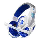 Gaming Headset Big Glowing Headband Headphone with Microphone LED Light Over-Ear Cuffie Stereo Wired Auriculares for Computer
